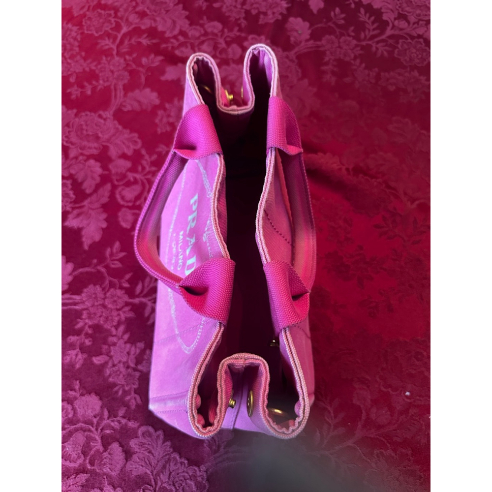 Prada Pink Canvas Canapa Small Tote Bag - Picture 11 of 15